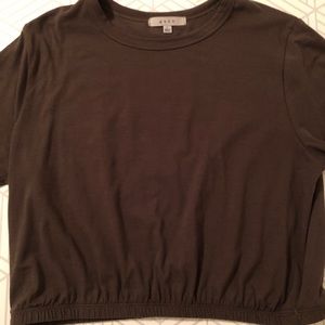 Gaze olive cinch bottom crop top